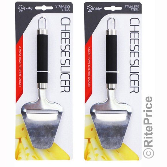 Cheese Slicer Stainless Steel 9.3" Heavy Duty Plane Knife Cheese Cutter (2 Pack) - Picture 2 of 7